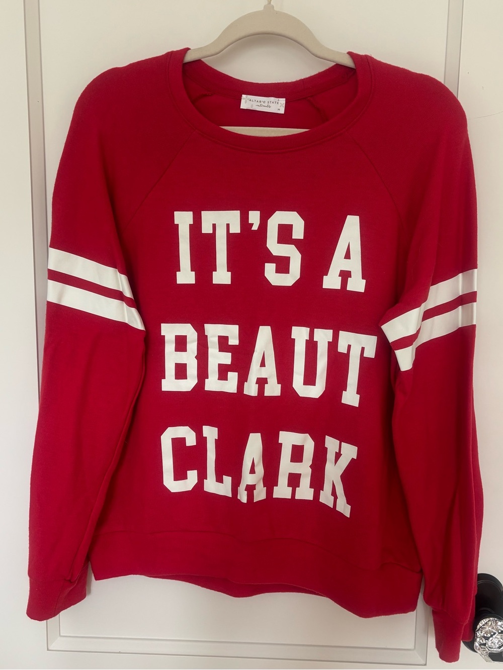 Altar’d State Women's Red Graphic Long Sleeve - Size M